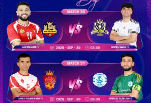 Afghanistan Champions League Roshan! 30 September First Match - Abu Muslim Farah - Omar Zawak 30 September 2026 3:30 PM Afghanistan Football Federation Stadium, Kabul