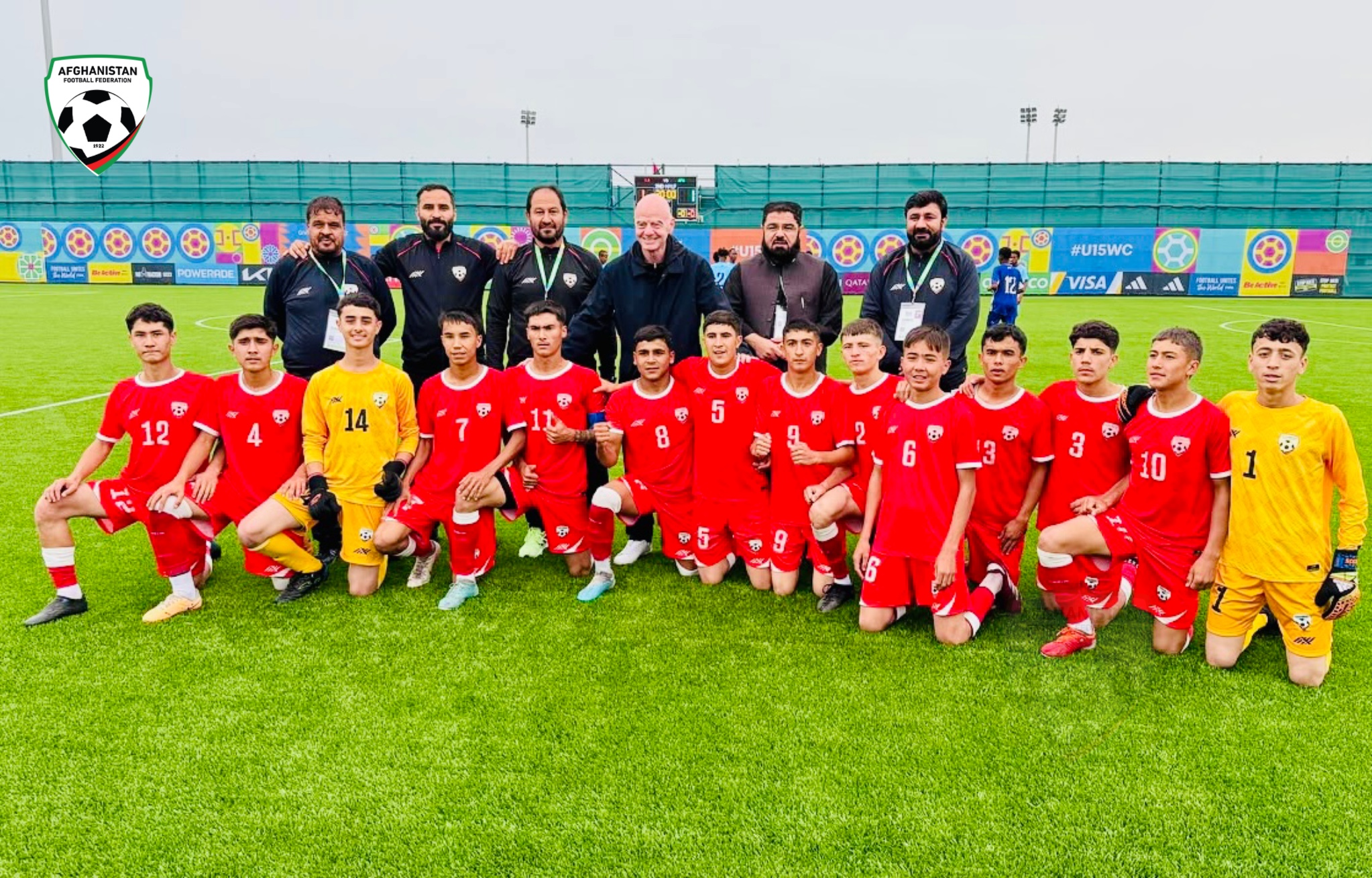 FIFA President Meets with Afghanistan U-15 National Team Members and Coaching Staff